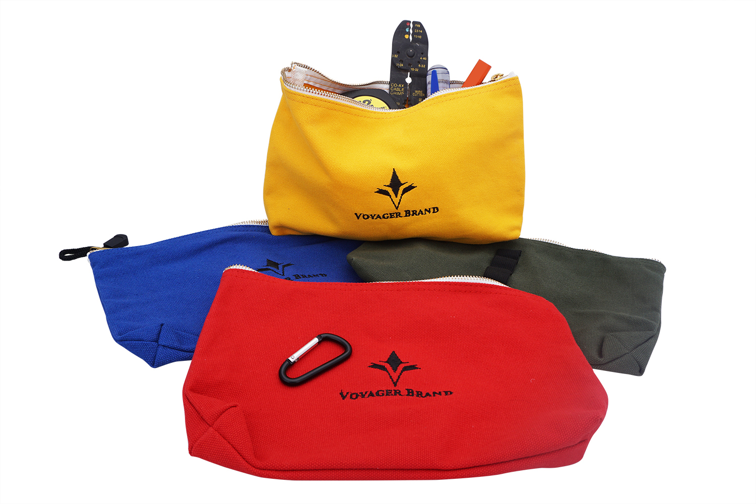 Voyager Brand Canvas Zipper Bag (Set of 4) Heavy Duty Tool